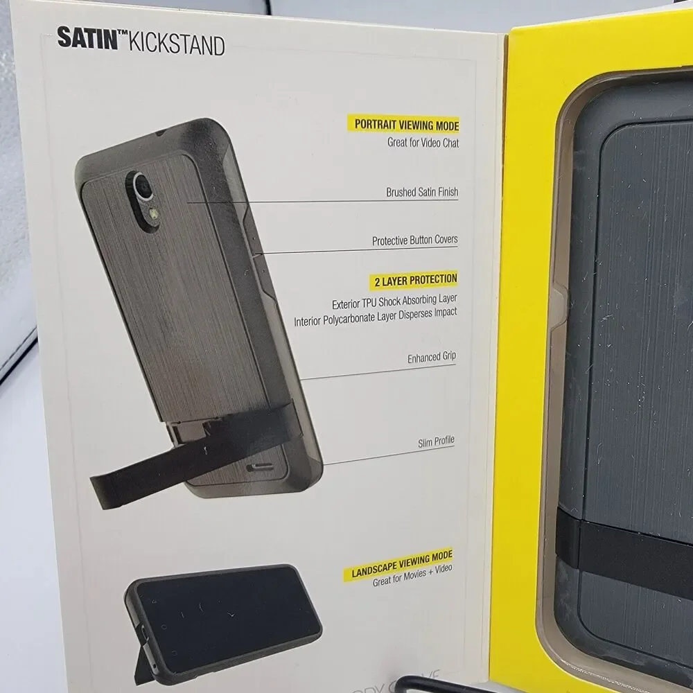 Body Glove Satin Kickstand Case for ZTE Maven 2 -  Black NEW